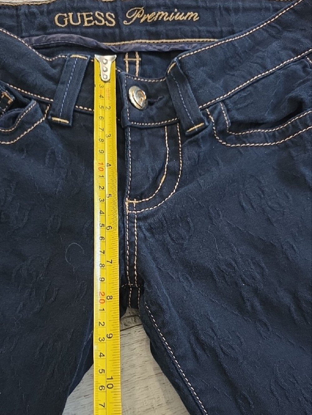 Guess Dark Navy Skinny Jeans with Contrast Stitching - Picture 6 of 9